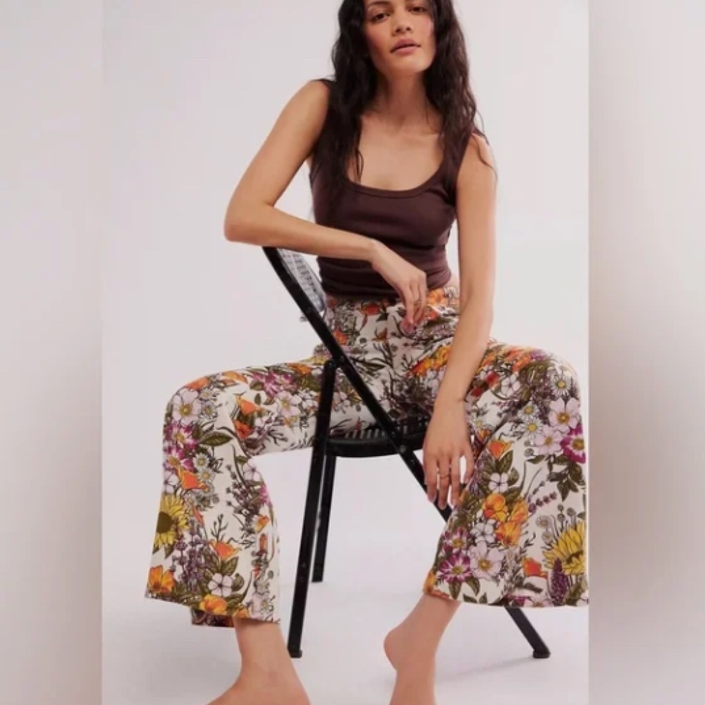 Wrangler Orange and Cream Boot Cut Flare Pants - Picture 2 of 11